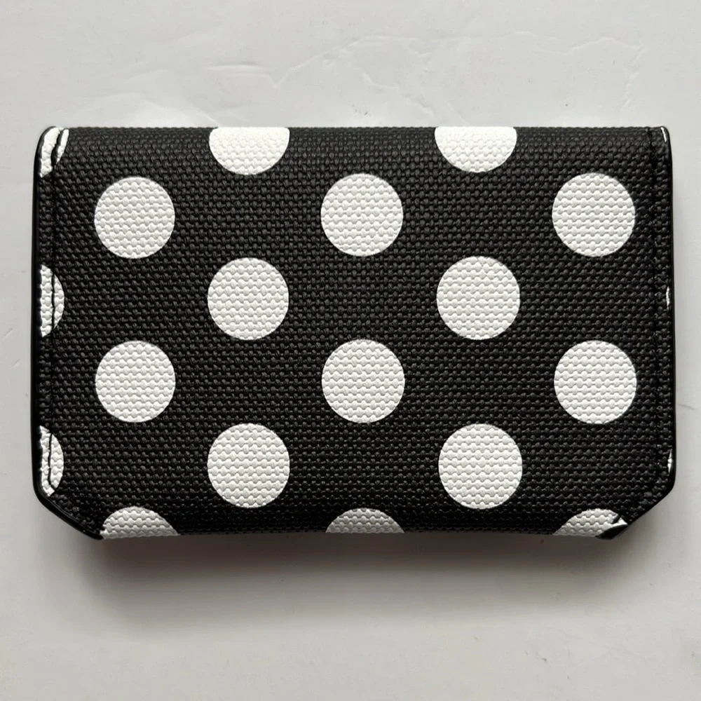 Kate Spade LIMITED EDITION Black and White Polka Dot Envelope Card Case